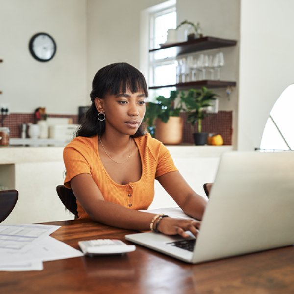 Woman on computer